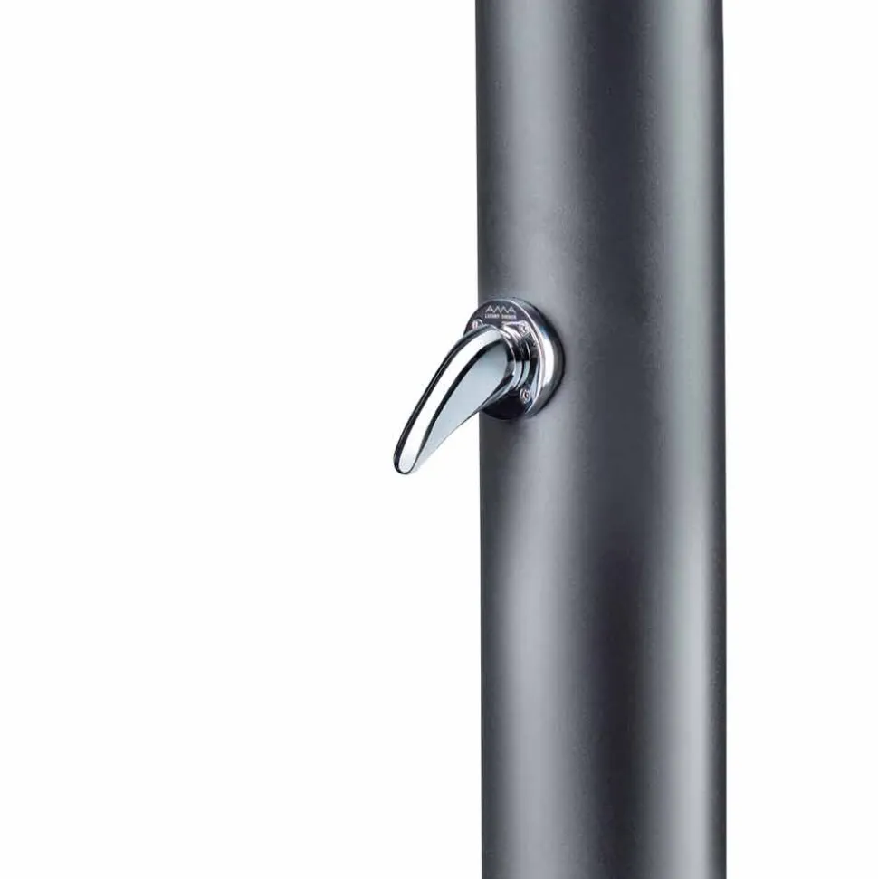 Colonna Doccia Solare da Giardino in Acciaio Inox Nero Made in Italy - Werner