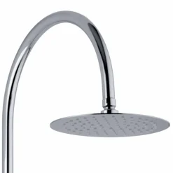 Colonna Doccia Telescopica in Ottone con Soffione Rotondo Made in Italy - Lenio