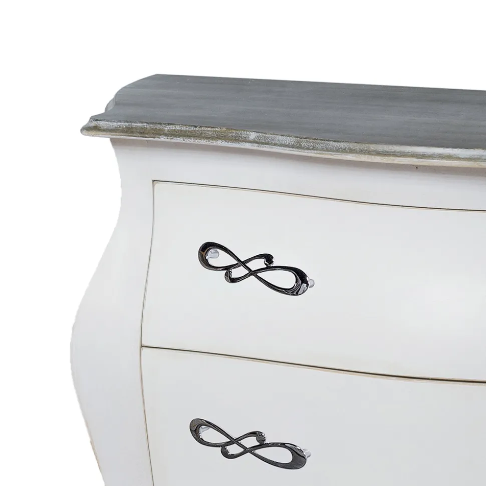 Comò Bombato con 3 Cassetti in Diverse Finiture Made in Italy - Gamad