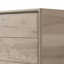 Comò 3 cassetti noce design moderno, l.131xp.55xh.80 cm, Sandro