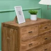 Comò in Teak Massello con 5 Cassetti - Tang