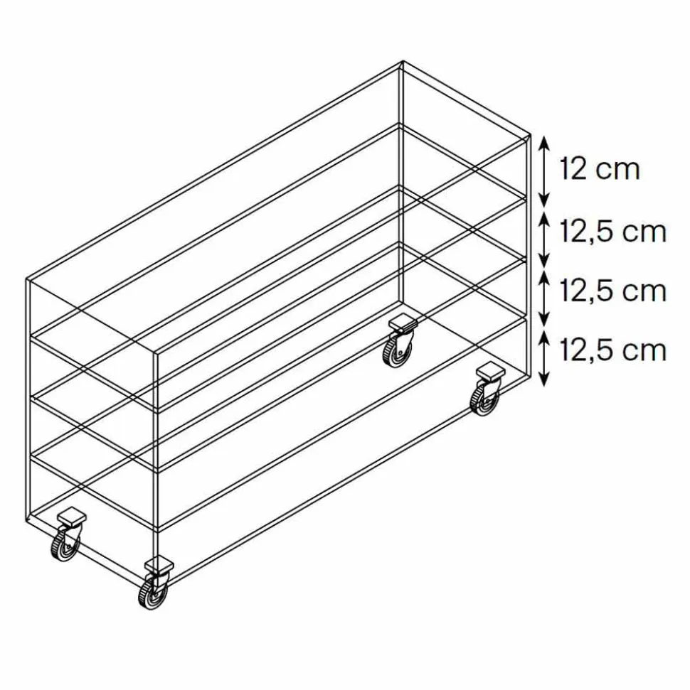 Comò in Vetro Extrachiaro con Sei Cassetti in Legno Bianco Made in Italy – Ganzo