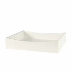 Comò in Vetro Extrachiaro con Sei Cassetti in Legno Bianco Made in Italy – Ganzo