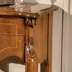 Comodino 2 Cassetti Classico in Legno Noce Bassano Made in Italy - Commodo