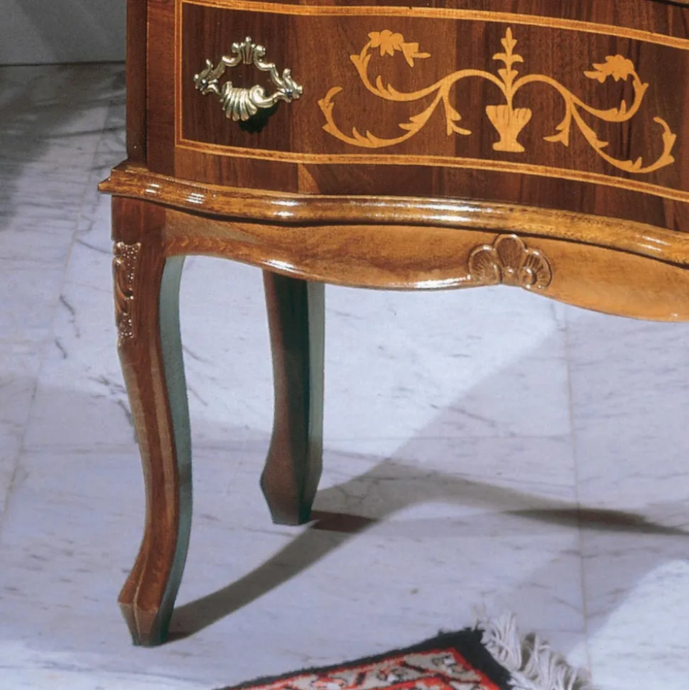 Comodino Classico in Legno di Noce con Cassetti Made in Italy - Elegant