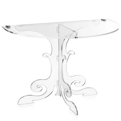 Comodino design classico, in cristallo acrilico e PMMA Tiana