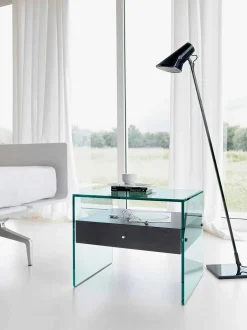 Comodino di Design Moderno in Vetro Extrachiaro Made in Italy– Segreto