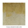 Comodino in Ferro Pieno Finitura Foglia Argento Meccata Made in Italy - Venezia