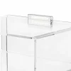 Comodino trasparente con luce LED illuminabile al tocco Adelia