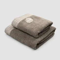 Completo Asciugamano Viso e Asciugamano Ospite in Spugna e Misto Lino - Kilim