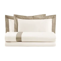 Completo Copripiumino King Size in 100% Cotone e 10% Raso di Cotone - Dettaglio