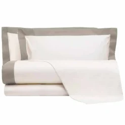 Completo Lenzuola da Letto Matrimoniale in Raso con Bordi Colorati - Giacinto