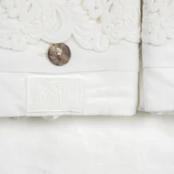 Completo Lenzuola Matrimoniale in Lino Leggero e Pizzo Armonia 2 Colori - Dettox
