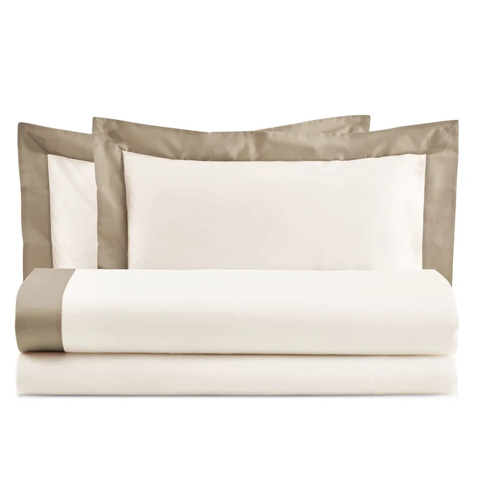 Completo Letto King Size in 100% Cotone e 10% Raso di Cotone - Dettaglio