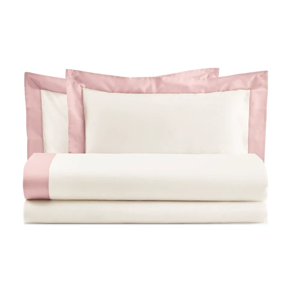 Completo Letto King Size in 100% Cotone e 10% Raso di Cotone - Dettaglio