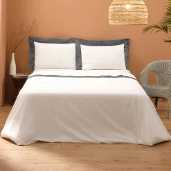 Completo Letto Matrimoniale in 100% Cotone e 10% Raso di Cotone - Dettaglio