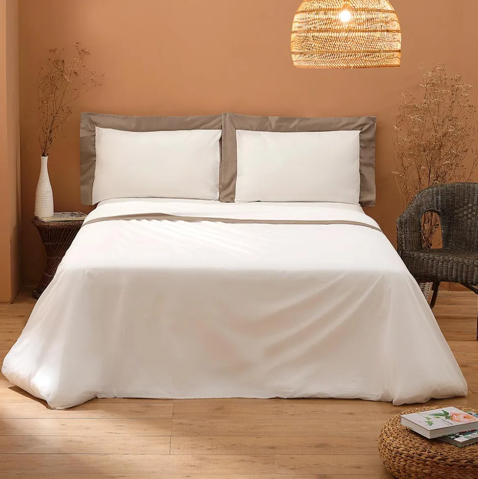 Completo Letto Matrimoniale in 100% Cotone e 10% Raso di Cotone - Dettaglio