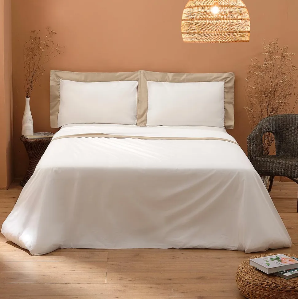 Completo Letto Matrimoniale in 100% Cotone e 10% Raso di Cotone - Dettaglio