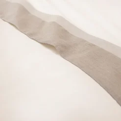 Completo Letto Matrimoniale in 90% Cotone e 10% Lino Made in Italy - Nestle