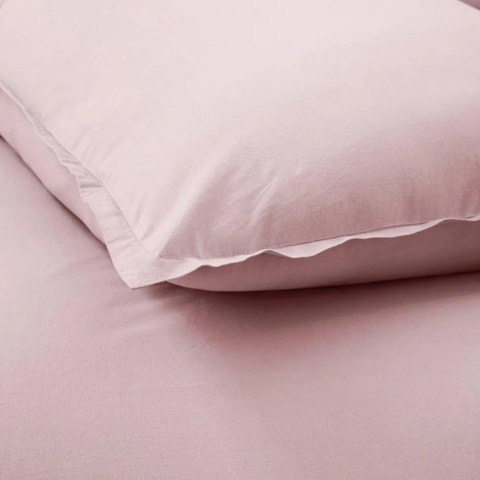 Completo Letto Matrimoniale in Puro Cotone Tinto in Capo e Sfumato - Delicacy