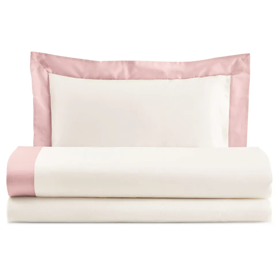 Completo Letto Una Piazza e Mezzo in 100% Cotone e 10% Raso di Cotone - Dettaglio