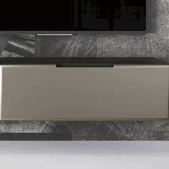 Composizione a Parete Moderna da Soggiorno in MDF Made in Italy - Linn