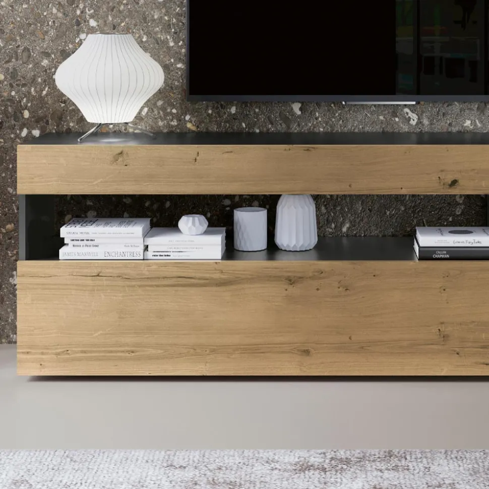 Composizione a Parete Moderna di Design in MDF Made in Italy - Kristin
