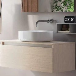Composizione Bagno Completa di Lavabo, Specchio e Base Made in Italy - Dream