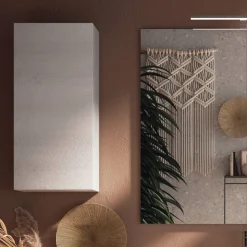 Composizione Bagno Completa di Lavabo, Base Antigraffio e Specchio Made in Italy - Dream