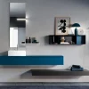 Composizione Bagno Completa di Specchio, Lavabo in Ceramica Made in Italy - Palom