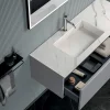 Composizione Bagno con 1 Base con 1 Cassetto e Vano a Giorno e Specchio - Titan