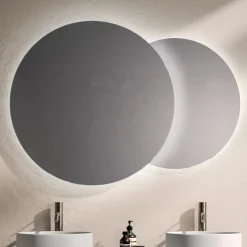 Composizione Bagno con 4 Cassetti in Rovere Rio, Specchio e Lavabo - Velaria