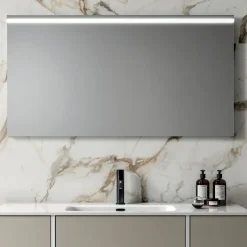 Composizione Bagno con 6 Cassetti Tortora, Specchio e Lavabo - Velaria