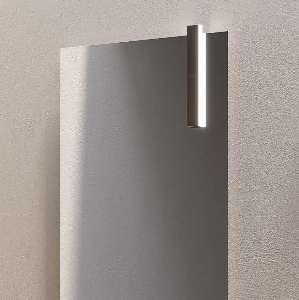Composizione Bagno con 1 Cassetto, 2 Mensole in Quercia, Lavabo e Specchio - Titan