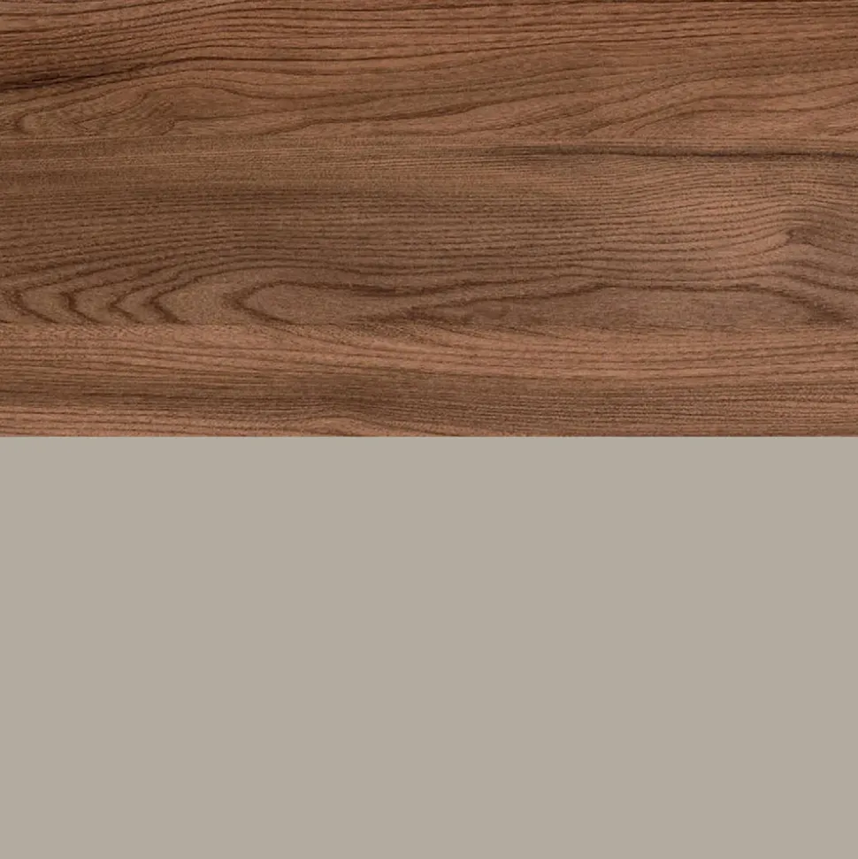 Composizione Bagno con 1 Cassetto, 2 Mensole in Quercia, Lavabo e Specchio - Titan