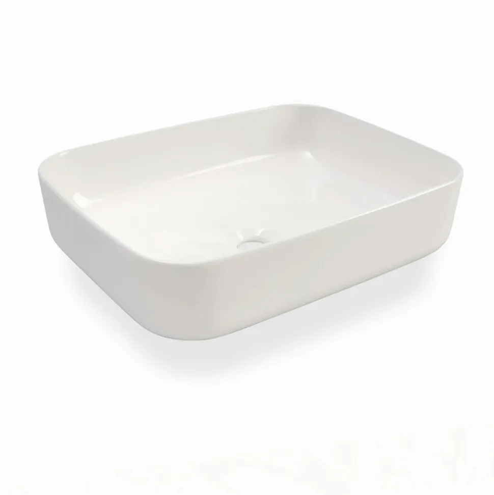 Composizione Bagno con 2 Cassetti in Quercia, Lavabo in Ceramica e Specchio - Titan
