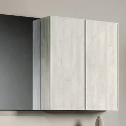 Composizione Bagno con Cassetti, Lavabo, Specchio e Pensile - Orione
