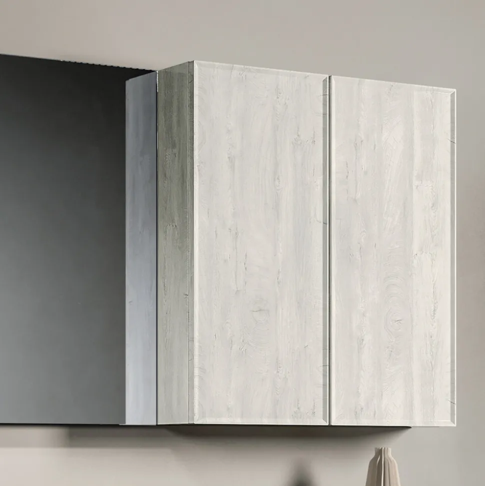 Composizione Bagno con Cassetti, Lavabo, Specchio e Pensile - Orione