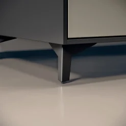 Composizione Bagno con 3 Cassetti Tortora Opachi, Specchio e Lavabo - Velaria