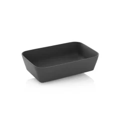 Composizione Bagno con 1 Cassetto, Lavabo in Resina Antracite e Specchio - Titan