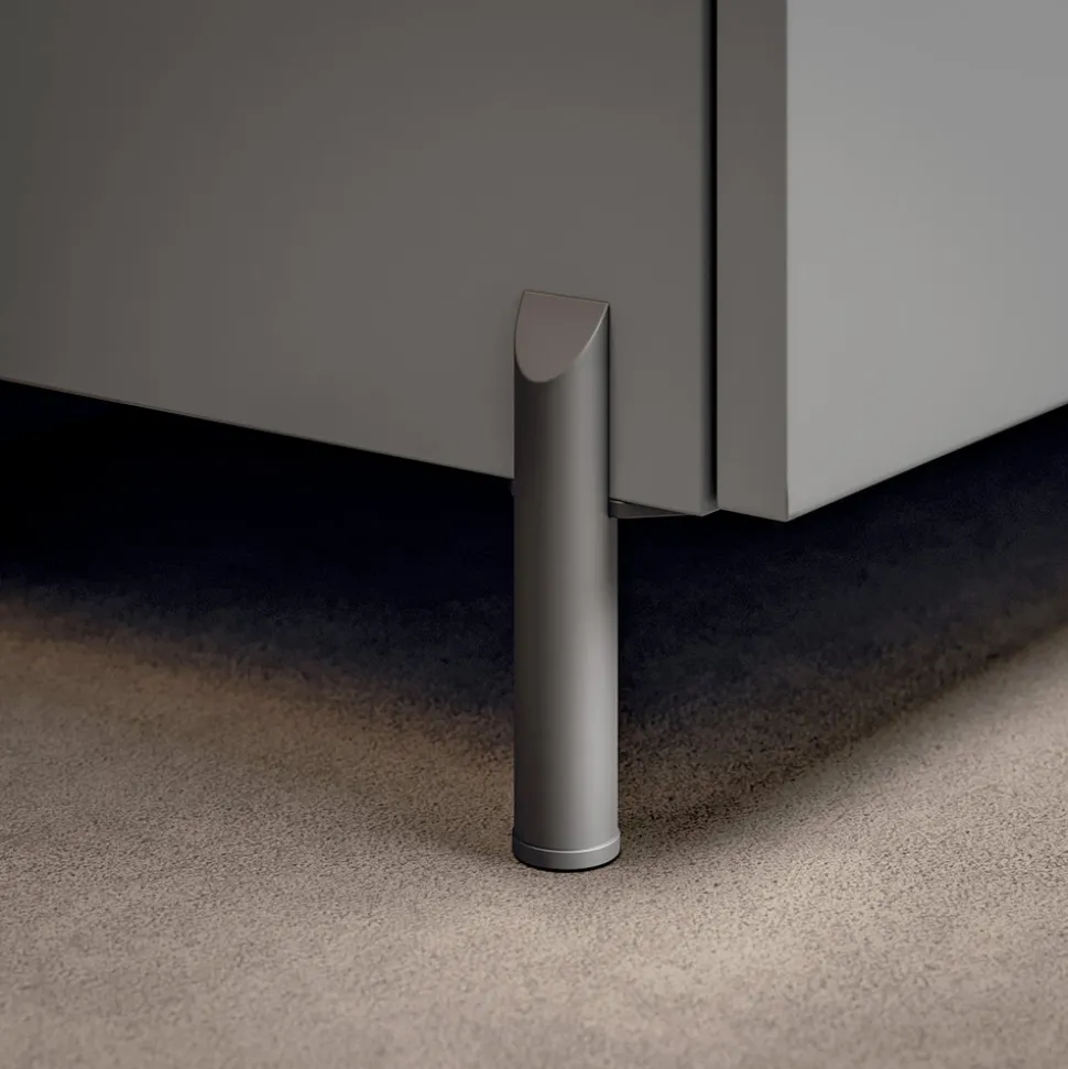 Composizione Bagno con 1 Cassetto, Lavabo in Resina Antracite e Specchio - Titan