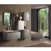 Composizione Bagno con Lavabo in Resina, Base Antigraffio Made in Italy - Dream