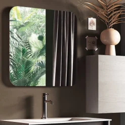 Composizione Bagno con Lavabo in Resina, Base Antigraffio Made in Italy - Dream