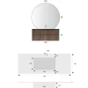 Composizione Bagno con Lavabo in Gres Noir Desir - Orione