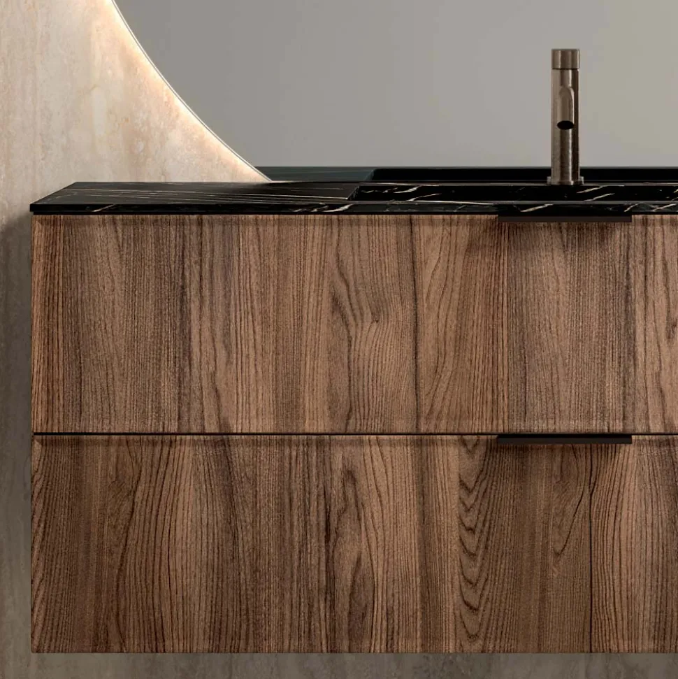Composizione Bagno con Lavabo in Gres Noir Desir - Orione