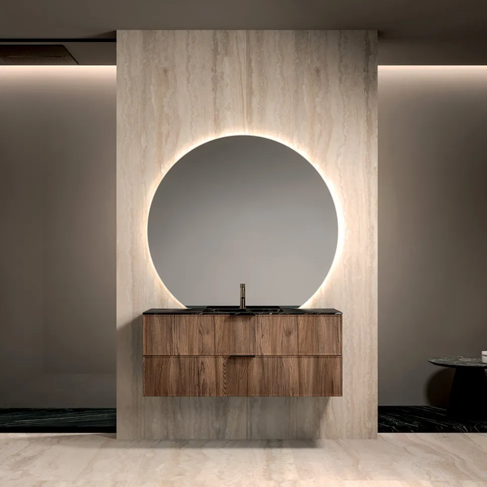 Composizione Bagno con Lavabo in Gres Noir Desir - Orione