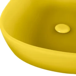 Composizione Bagno con Mobile in Teak e Lavabo Dettagli Gialli - Georges