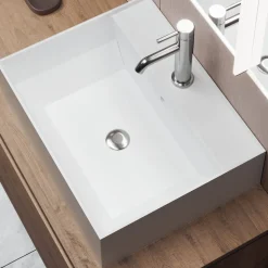 Composizione Bagno con Specchio con Lampada Integrata, Lavabo e Base - Dream