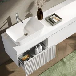 Composizione Bagno con Specchio e Mensola Made in Italy - Erebo