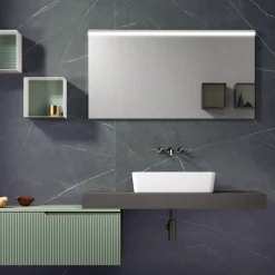 Composizione Bagno con Specchio e Pensili in Metallo Made in Italy - Efesto